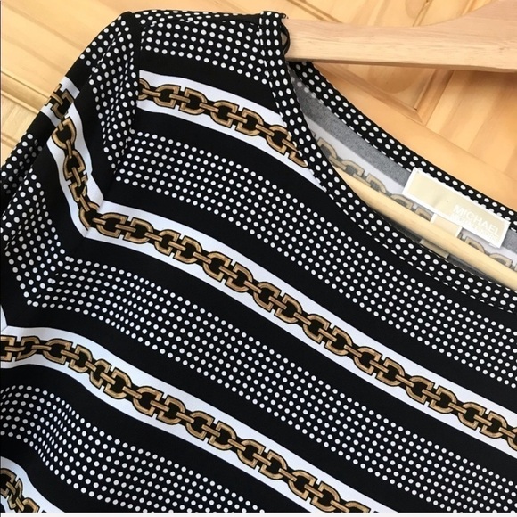 MICHAEL Michael Kors petite striped nautical long sleeve top size LP - Picture 3 of 7